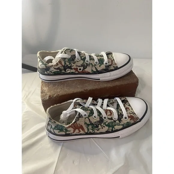 Unisex Converse All*Star Camo Dinosaur Low Top Tennis Shoes-Size Children's‎ 12 - Picture 3 of 14